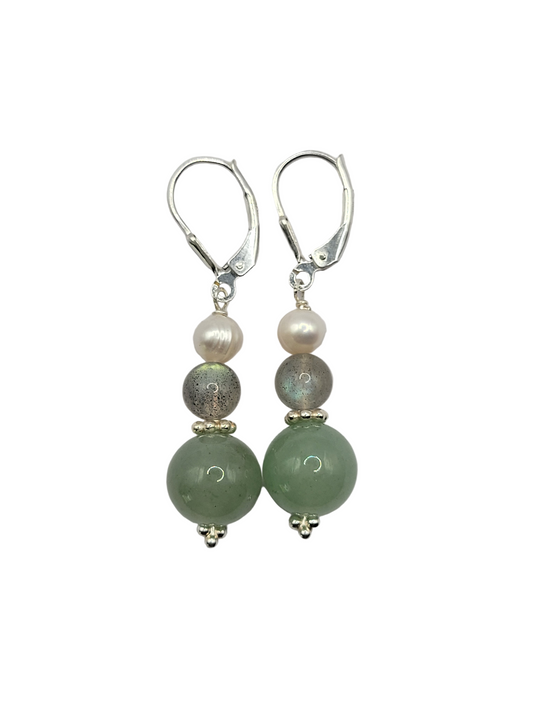 Pearl Aventurine Earrings