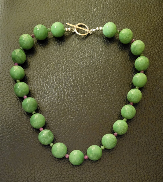 Jade Zoisite Statement Necklace
