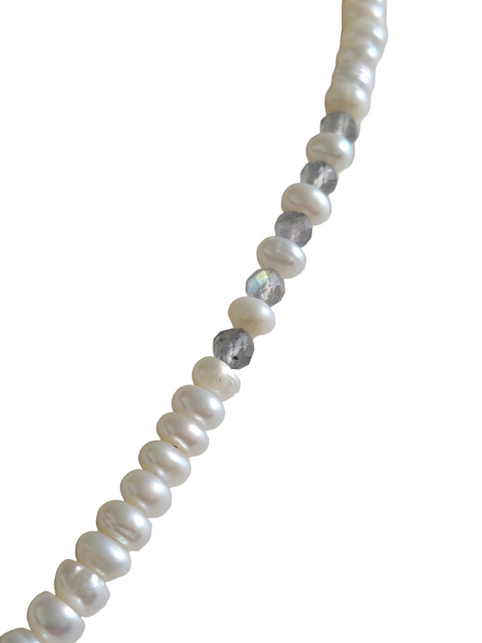 Pearl Labradorite choker