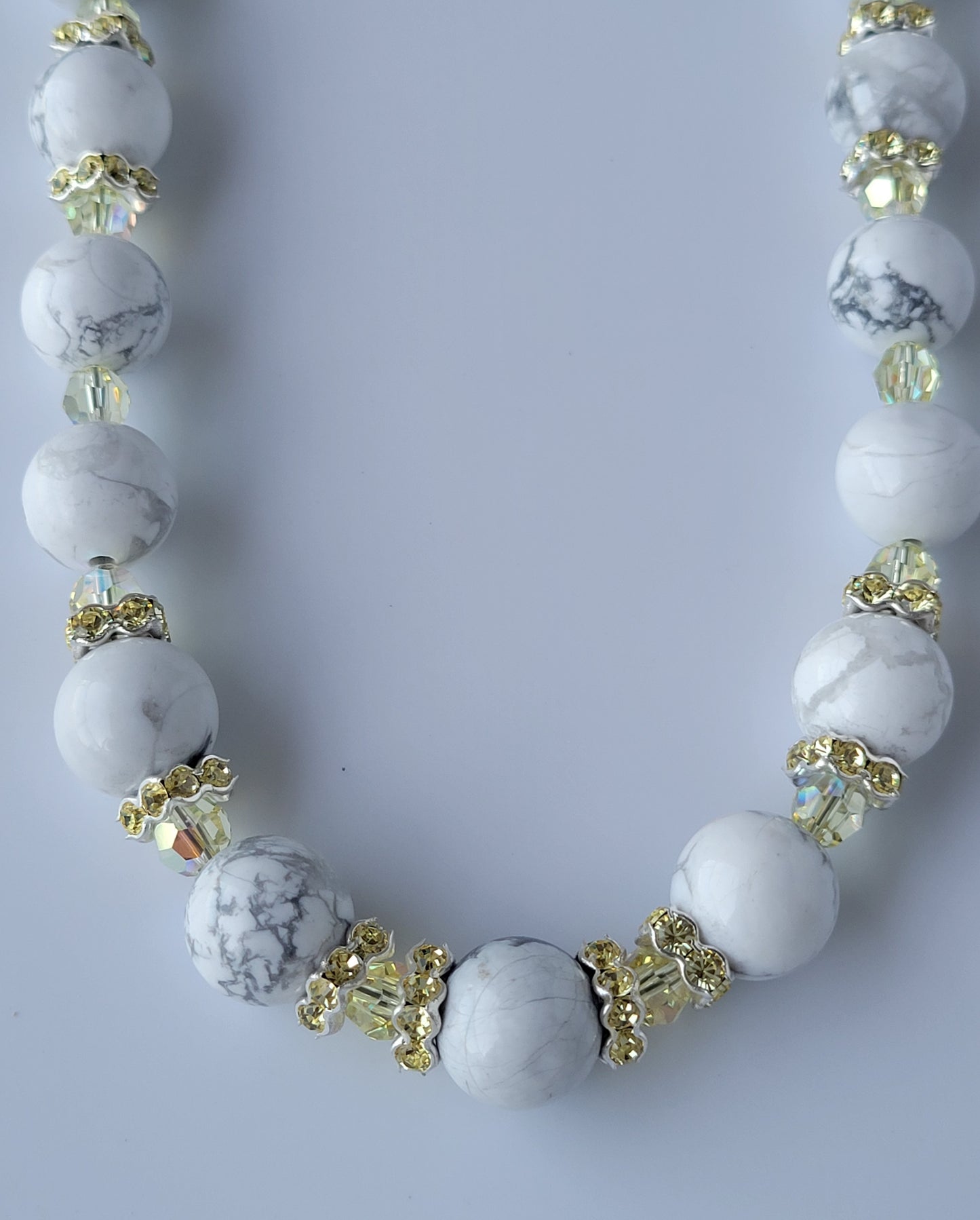 Howlite Swarovski Necklace