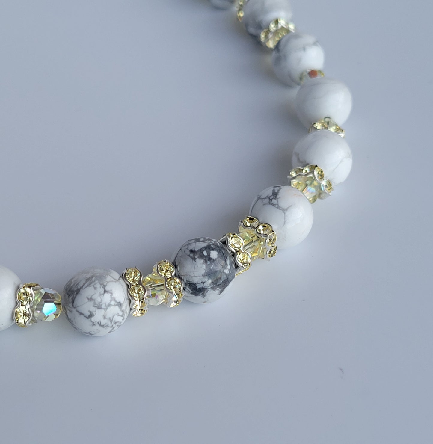 Howlite Swarovski Necklace