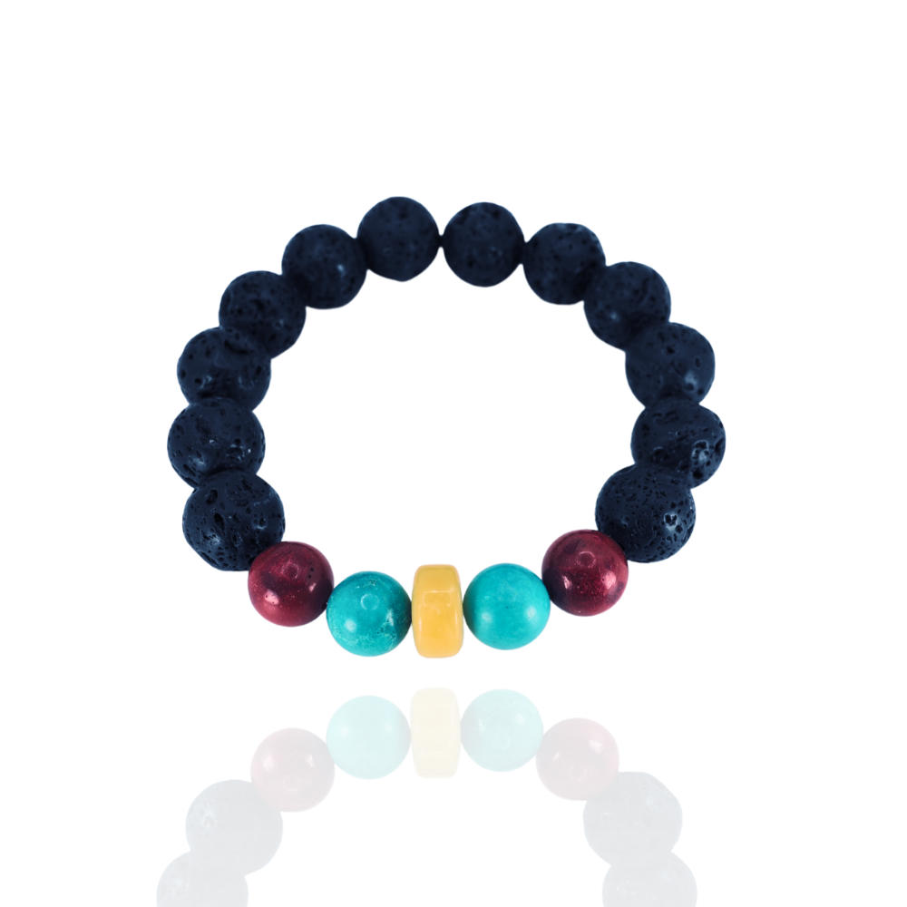Lava-Rock Multicolour Bracelet