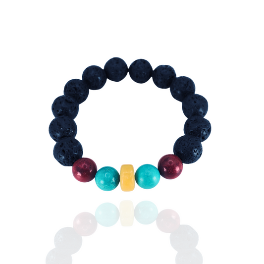 Lava-Rock Multicolour Bracelet