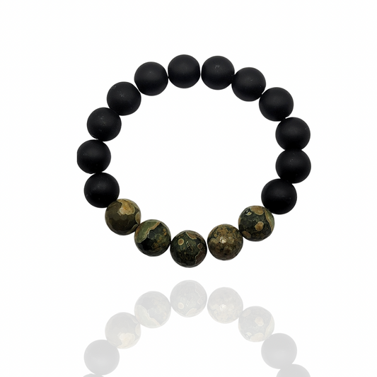 Obsidian Rainforest Fife Bracelet