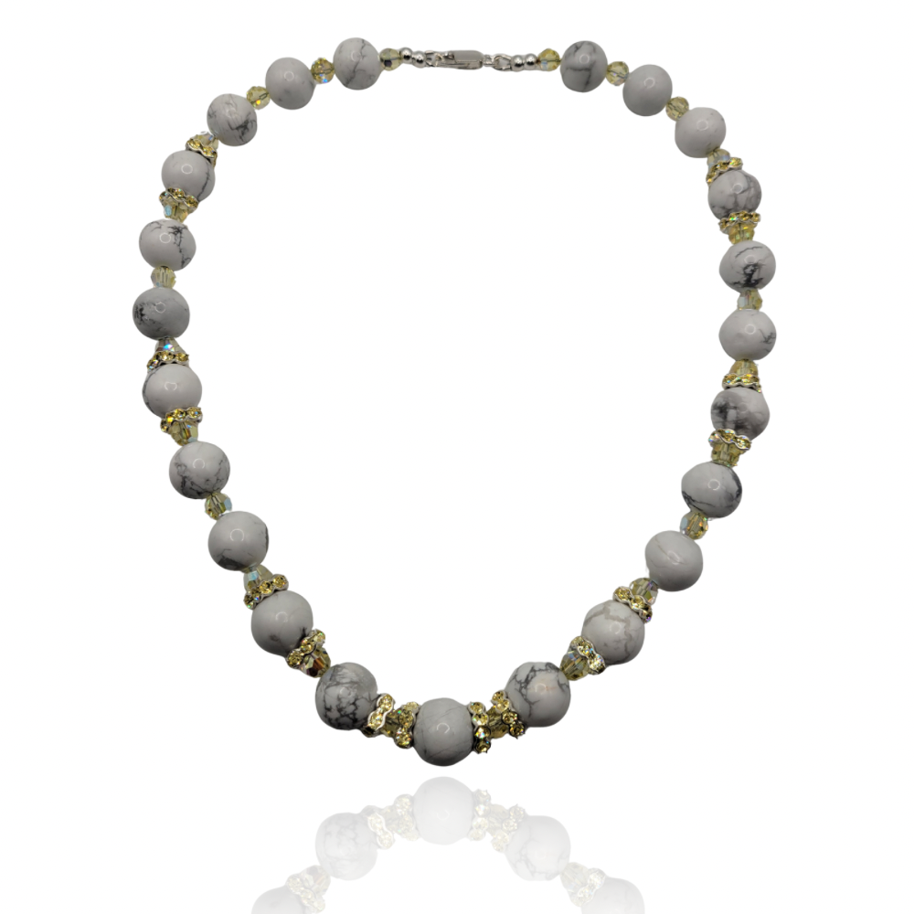 Howlite Swarovski Necklace