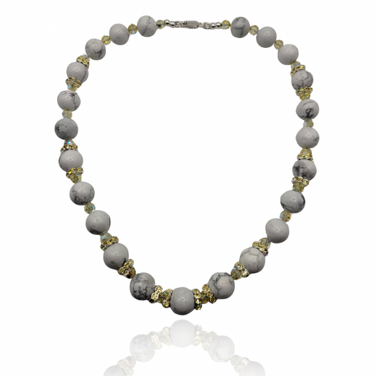 Howlite Swarovski Necklace