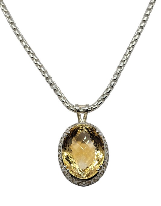 Citrine  Ornate Necklace