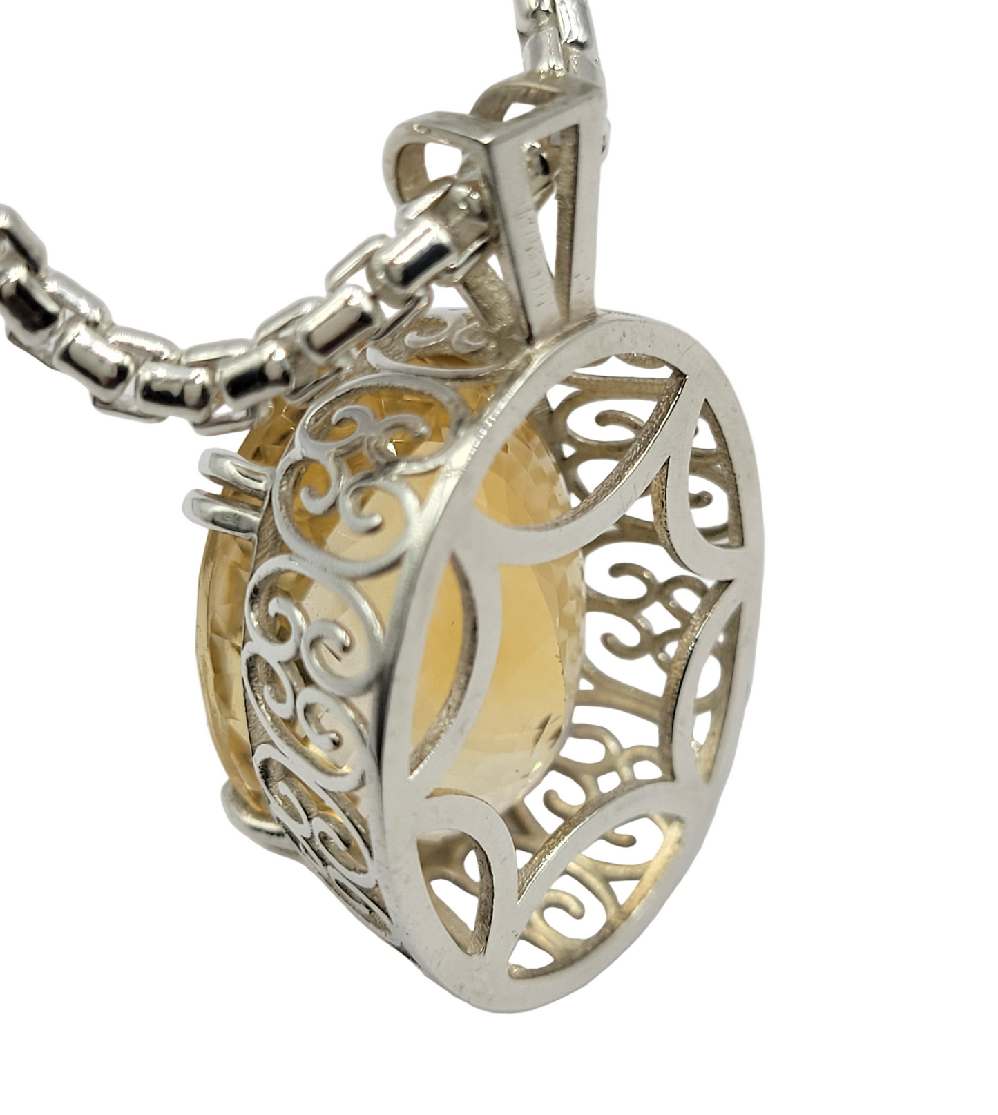 Citrine  Ornate Necklace